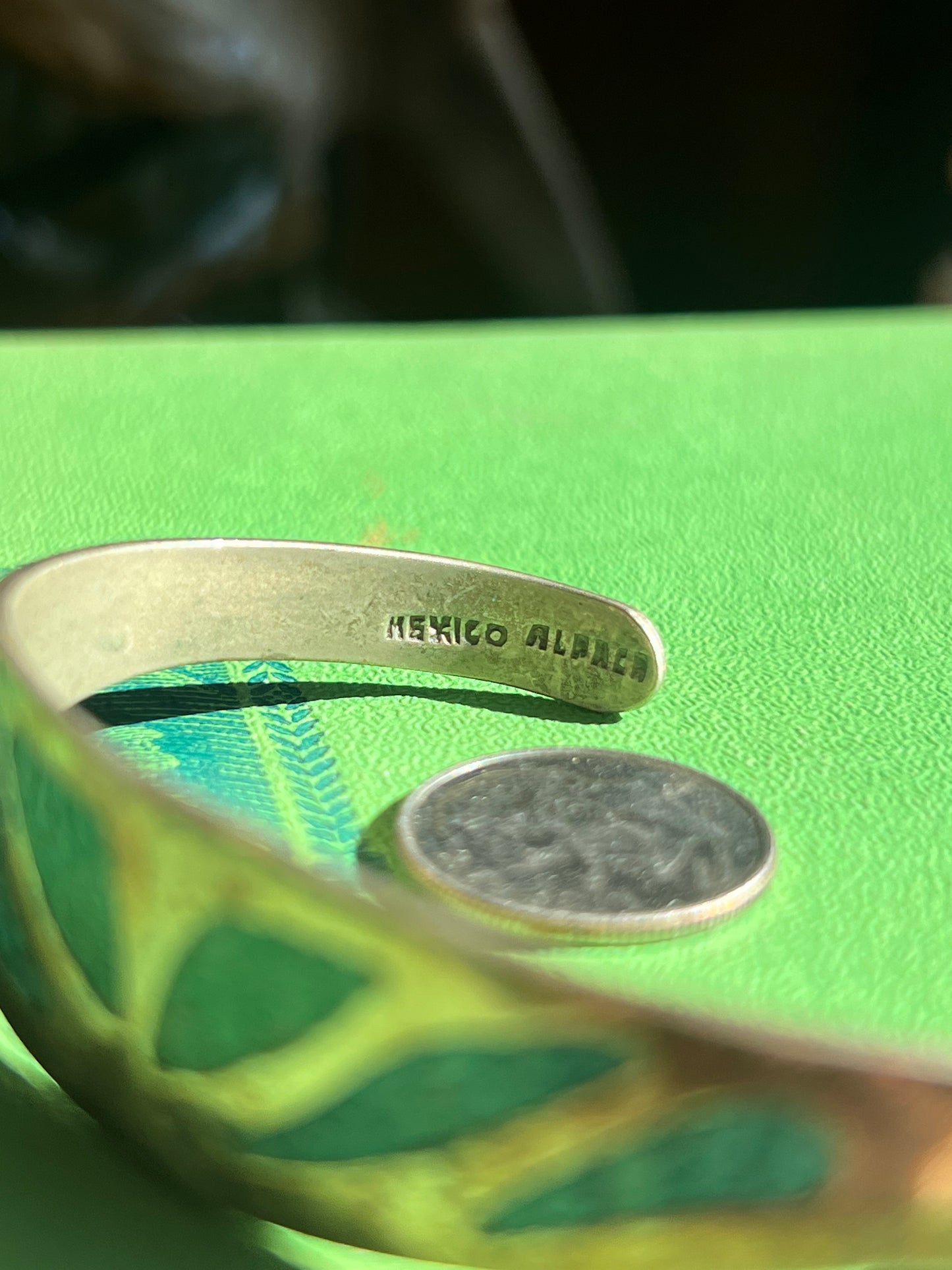 Mexican Turquoise Crushed Inlay Cuff