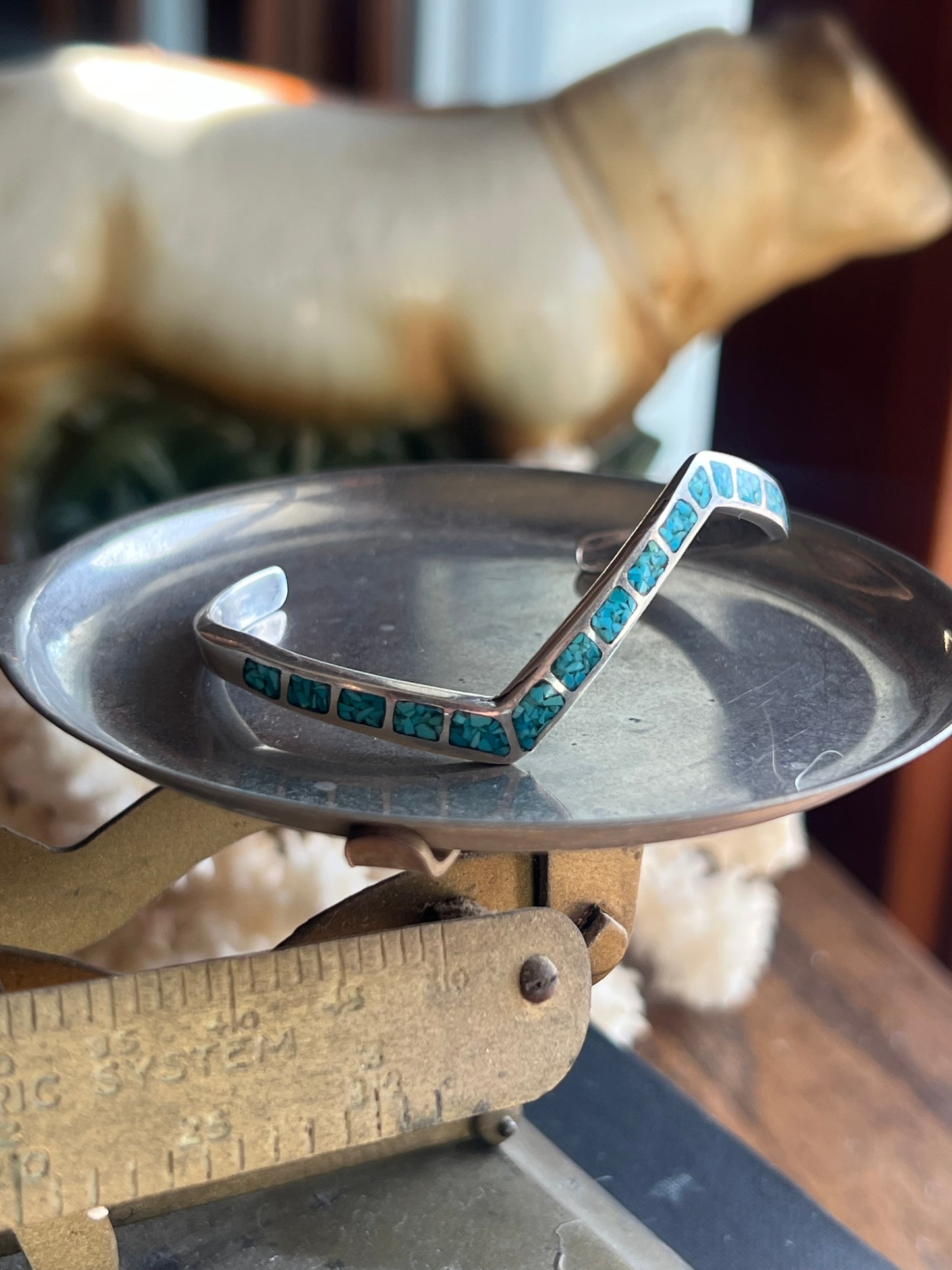 Turquoise Crushed Inlay Cuff