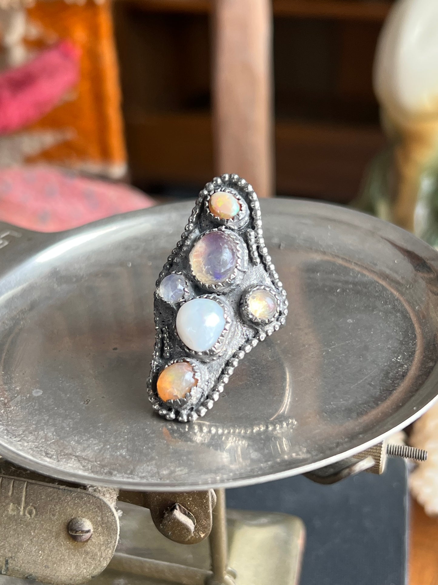 Multi Stone Unique Ring