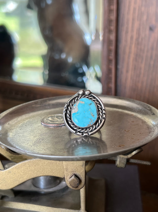 Broken Arrow Turquoise Ring