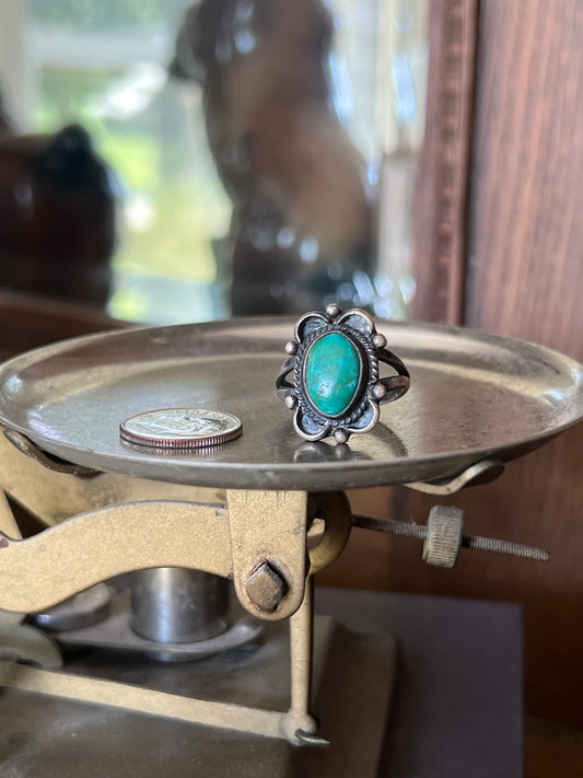 Signed “M” Santa Rita Turquoise Ring