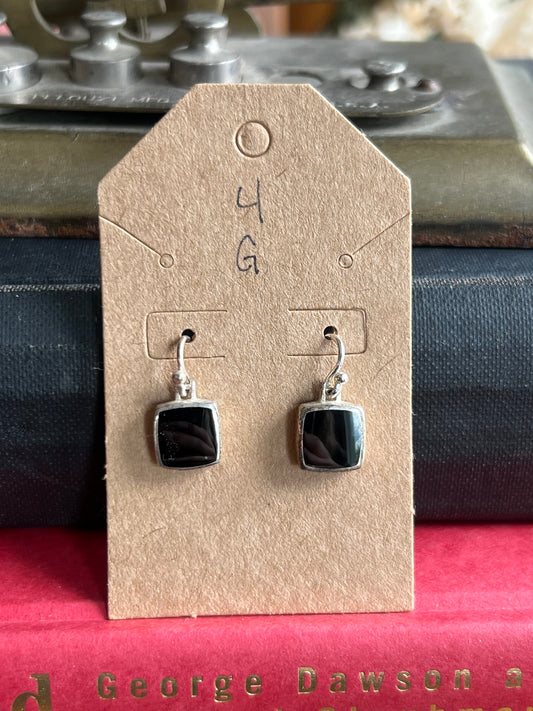 Black Onyx Drop Earrings