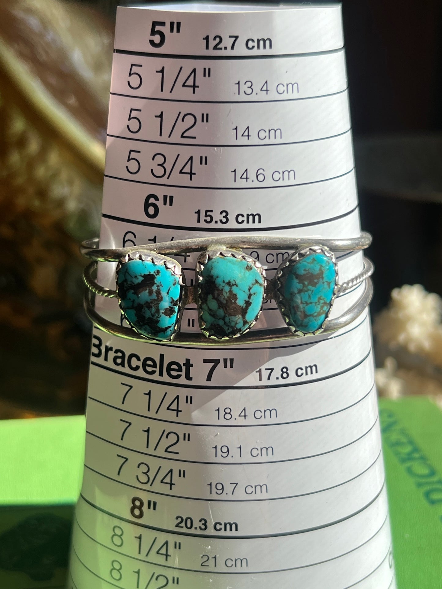 Kingman Turquoise 3-Stone Cuff