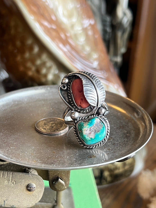 Old Pawn Double Stone Ring