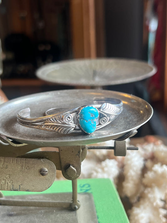 Sterling Silver Kingman Turquoise Cuff