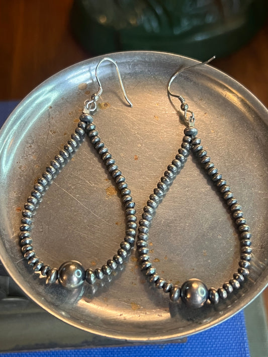 Navajo Pearl Teardrop Earrings