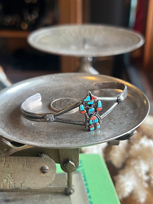 Signed “SJ” Kachina Multi-Stone Cuff