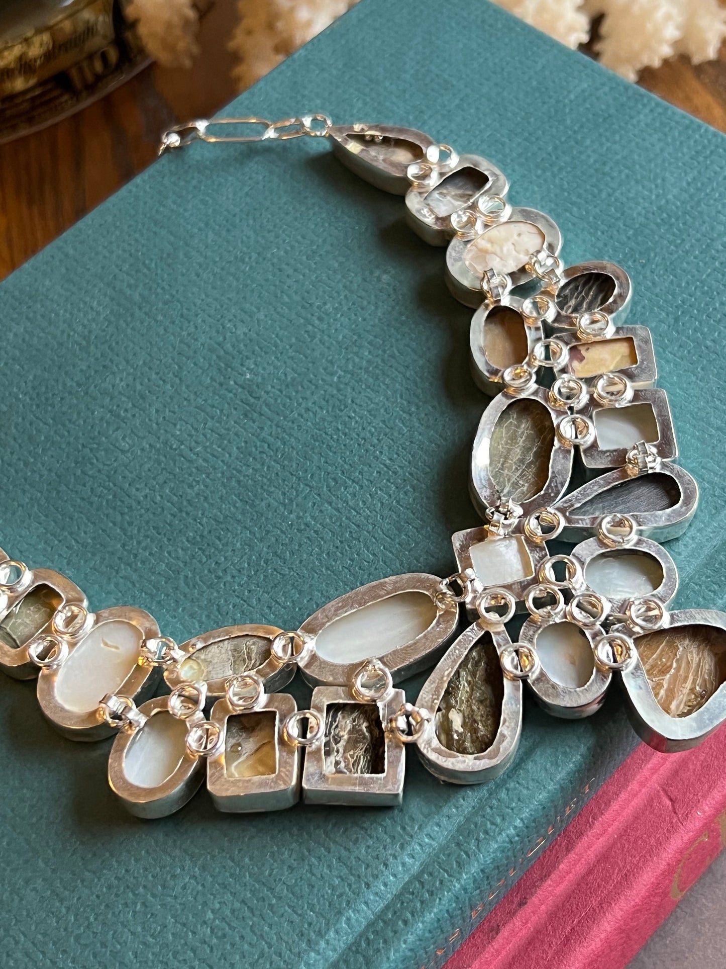 Mother of Pearl Sterling Silver Necklace