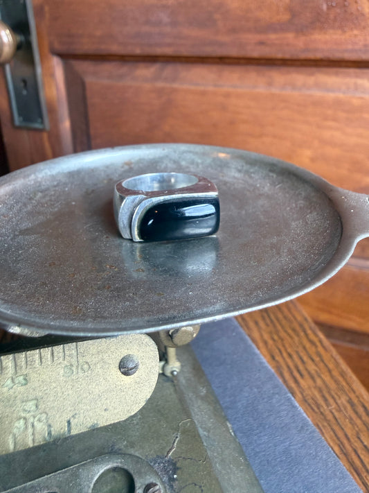 Black Onyx Sterling Silver Ring