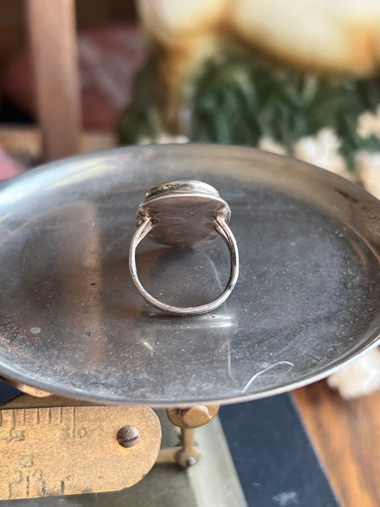 Green 7-Stone Shadow Box Ring