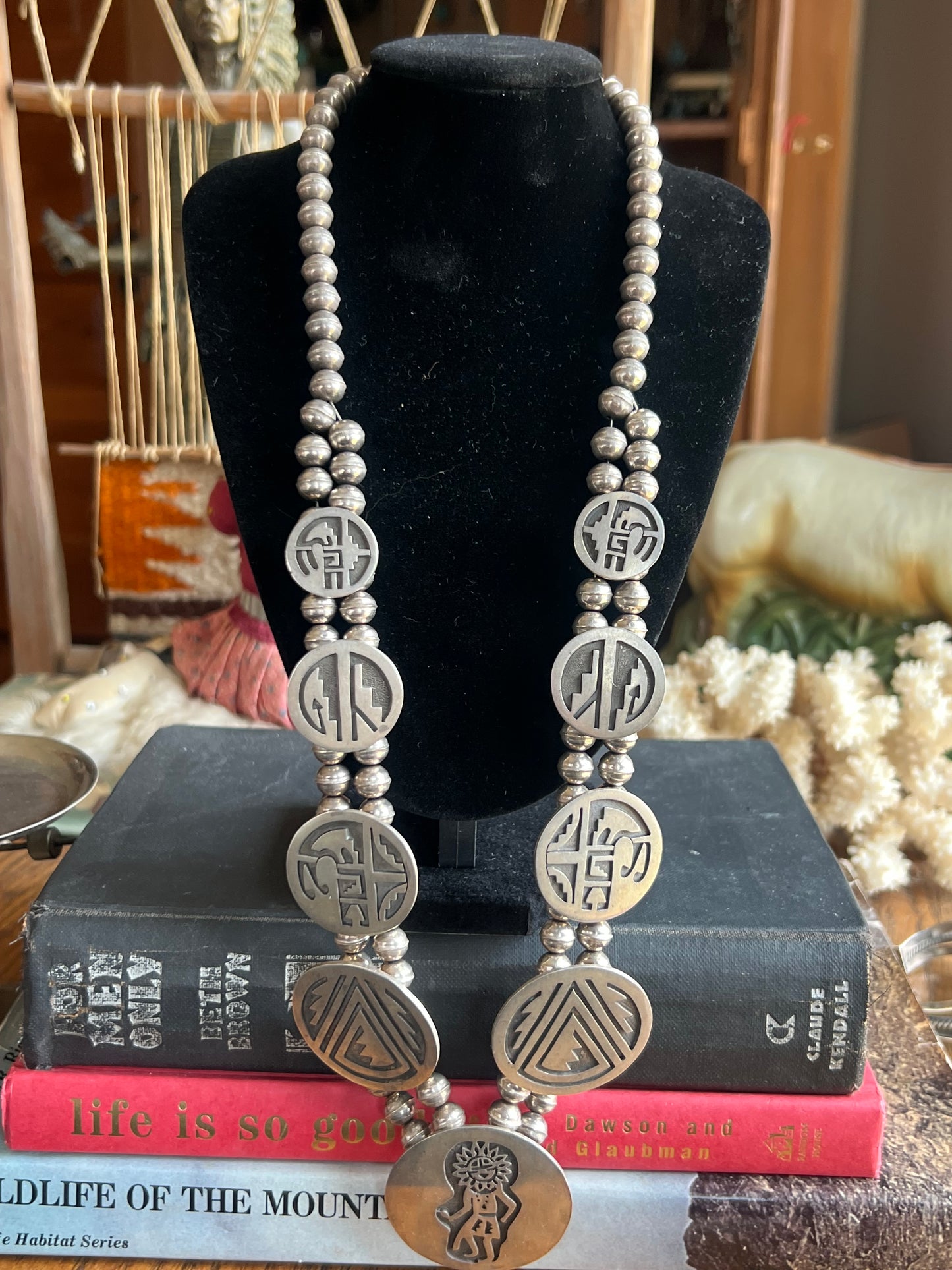 Sterling Silver Overlay Squash Blossom Necklace