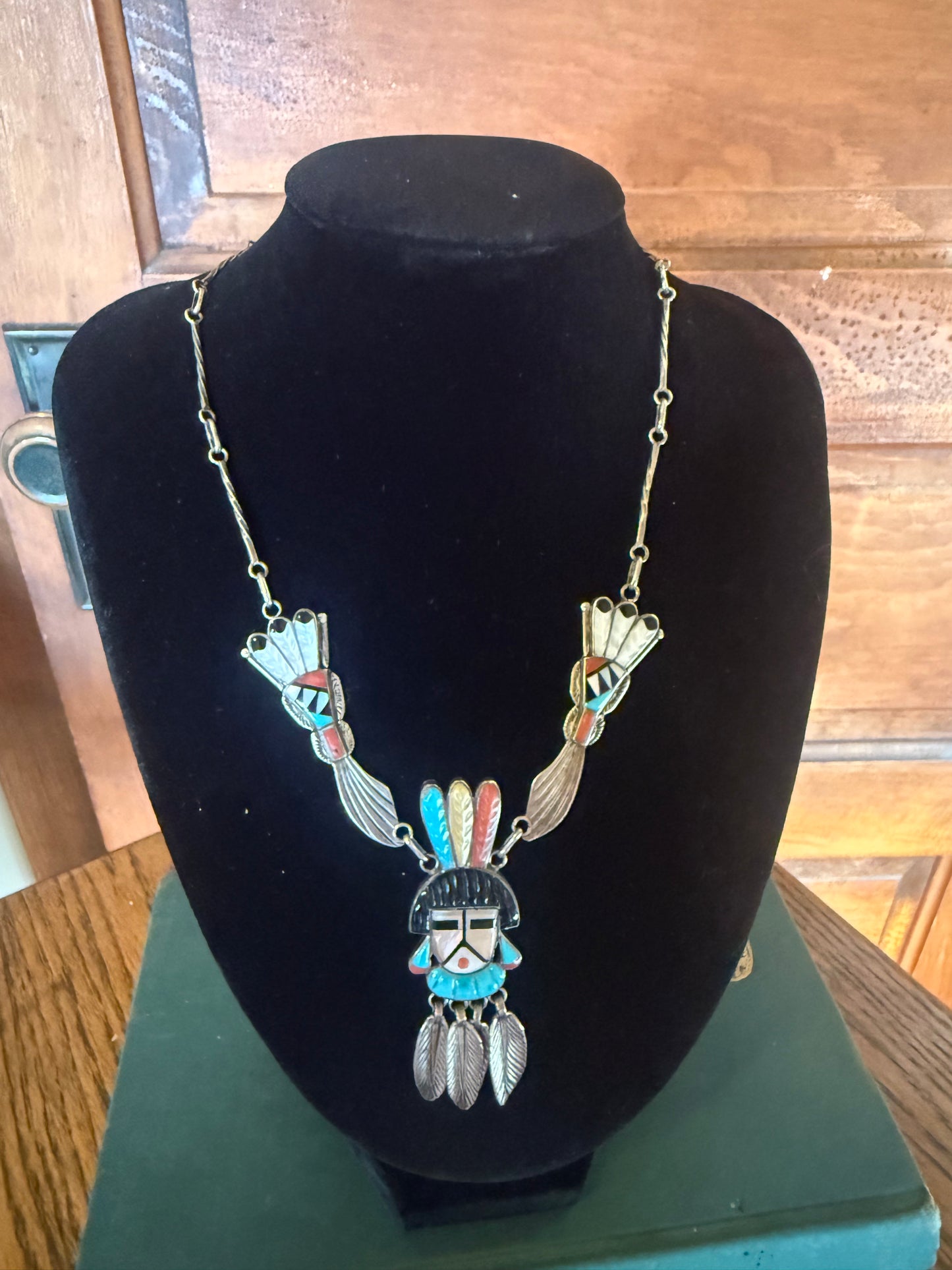Zuni Multi Color Indian Girl Necklace