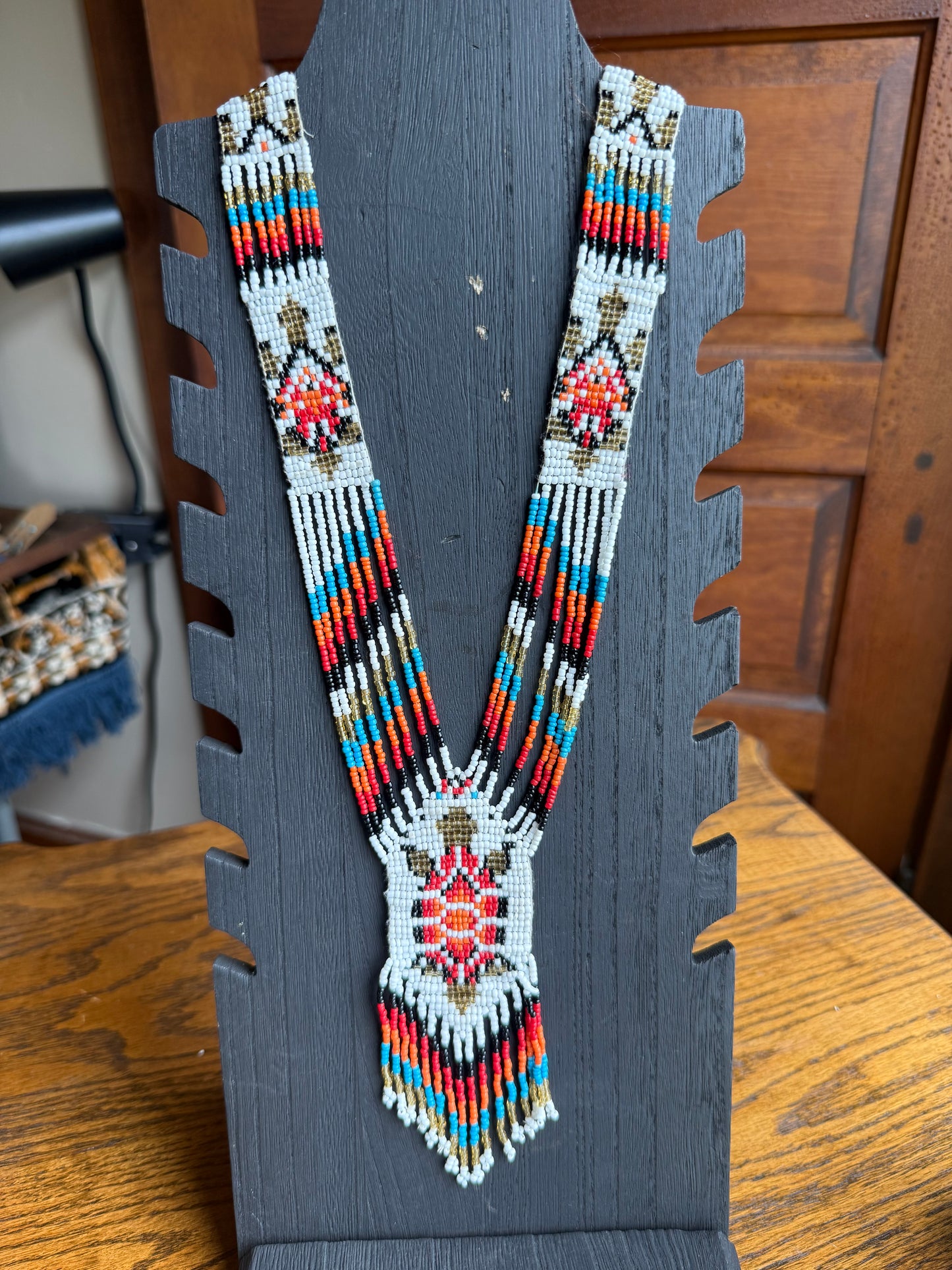 Multi Color Navajo Beaded Necklace