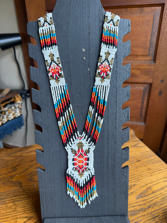 Multi Color Navajo Beaded Necklace