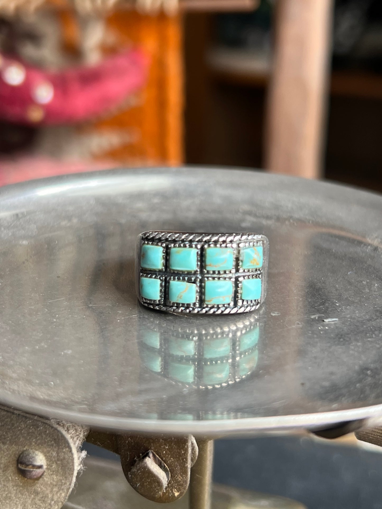 8-Stone Turquoise Ring
