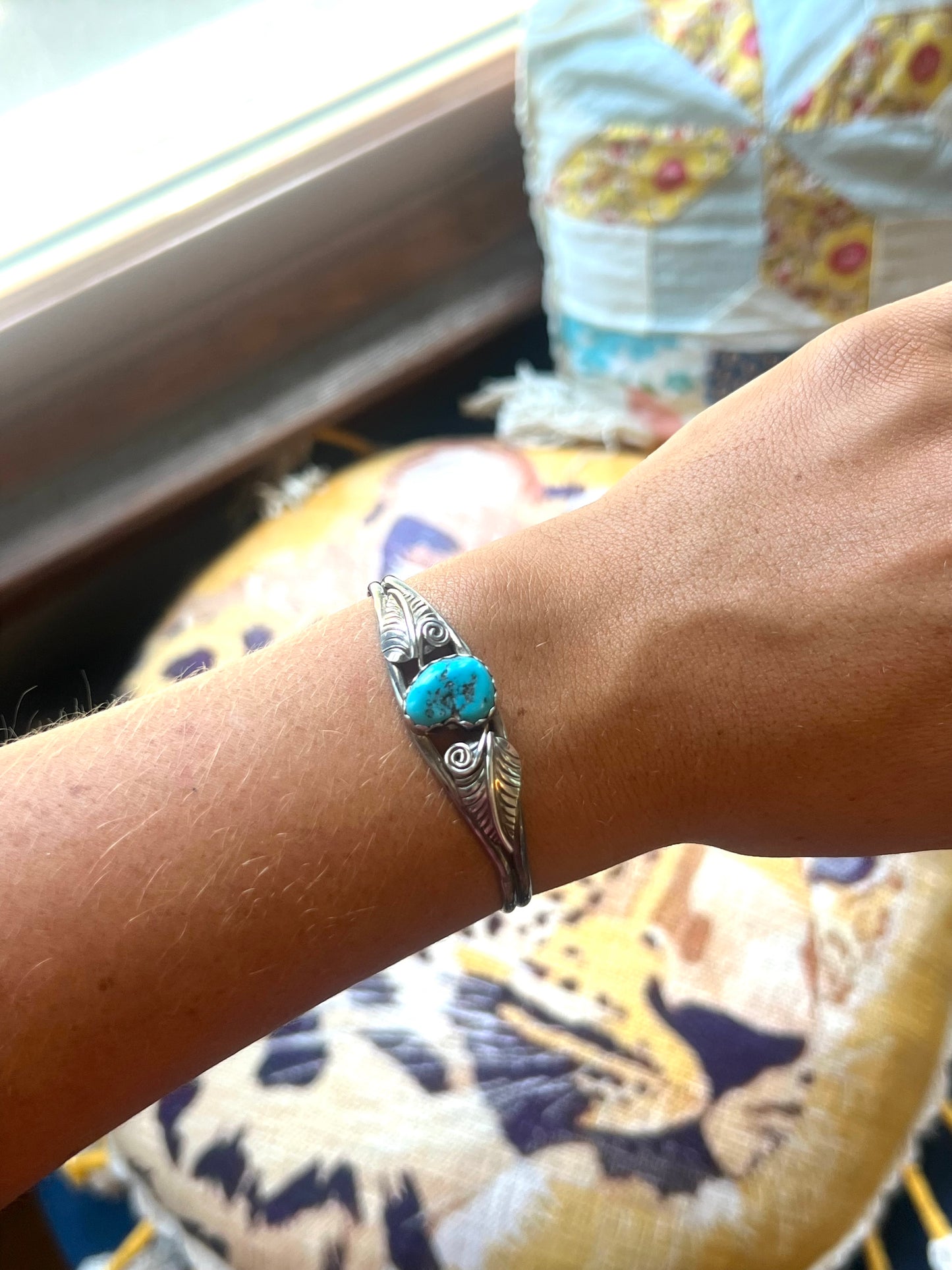 Sterling Silver Kingman Turquoise Cuff