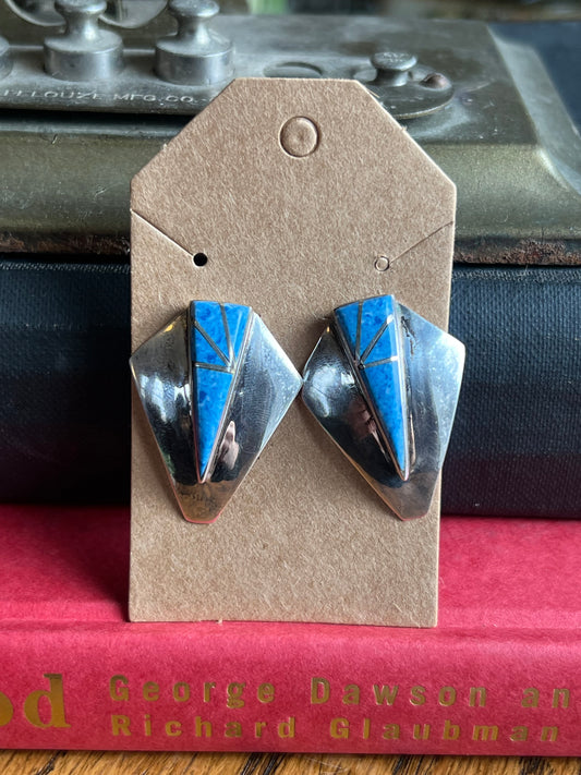 Sterling Silver & Blue Lapis Earrings