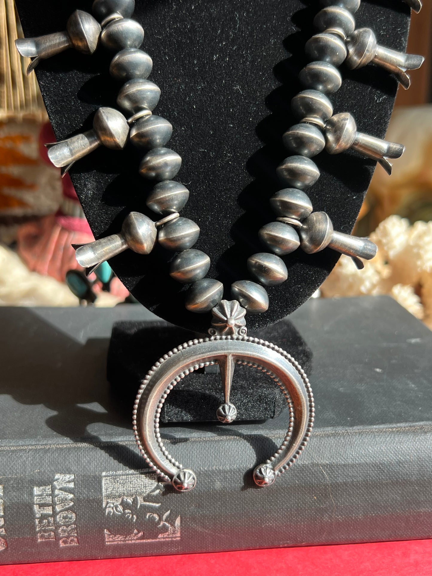 “P+H” Sterling Silver Squash Blossom Necklace
