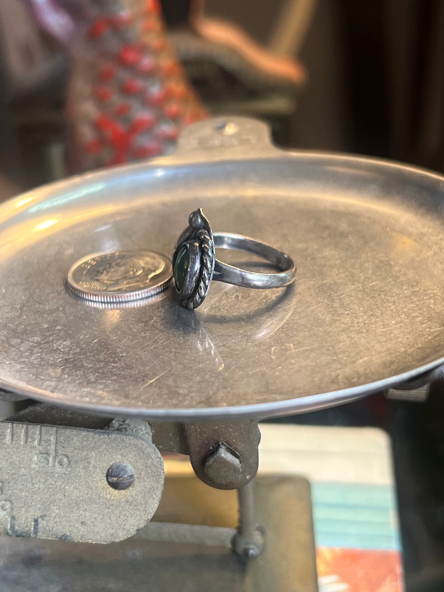 Emerald Stone & Feather Design